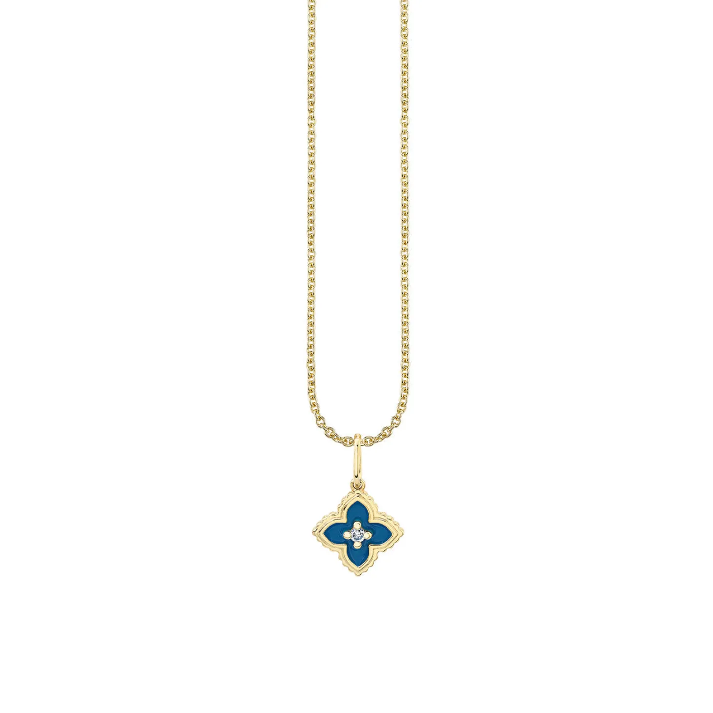 Kids Collection Gold & Diamond Mini Moroccan Flower Necklace