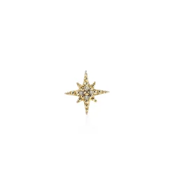 Kids Collection Gold & Diamond Mini Starburst Stud