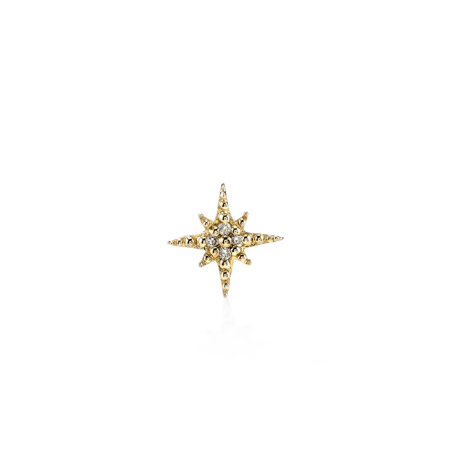 Kids Collection Gold & Diamond Mini Starburst Stud