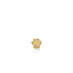 Kids Collection Gold & Diamond Mini Paw Stud
