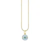 Kids Collection Gold & Enamel Tiny Eye Medallion Necklace