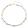 Kids Collection Gold & Enamel Tiny Charms Rainbow Zircon Necklace