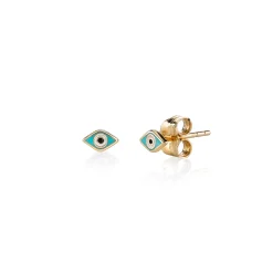 Kids Collection Gold & Enamel Mini Eye Stud