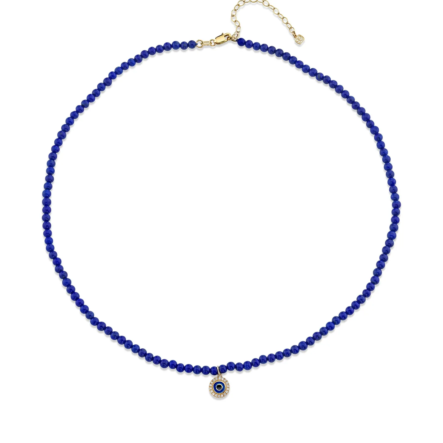 Kids Collection Gold & Enamel Eye Lapis Necklace
