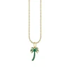 Kids Collection Gold & Enamel Palm Tree Necklace