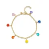 Kids Collection Gold & Enamel Tiny Happy Face Bracelet