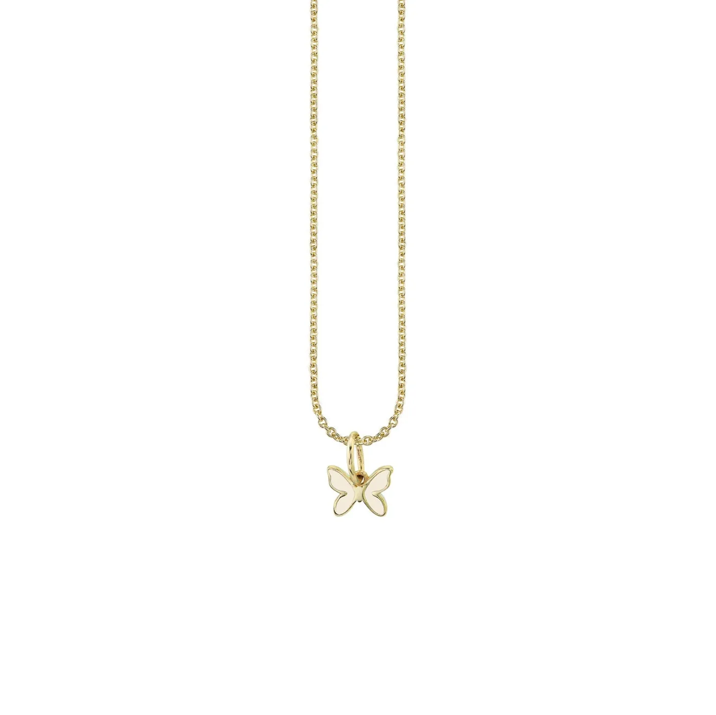 Kids Collection Gold & Enamel Mini Butterfly Charm Necklace