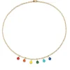 Kids Collection Gold & Enamel Tiny Happy Face Necklace