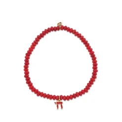 Kids Collection Gold & Enamel Chai on Red Sea Bamboo