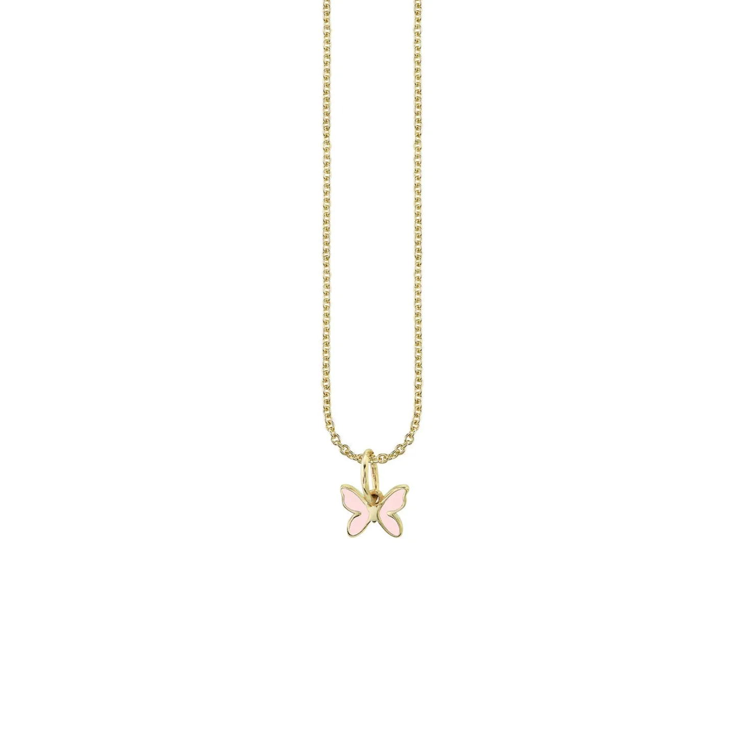 Kids Collection Gold & Enamel Mini Butterfly Charm Necklace