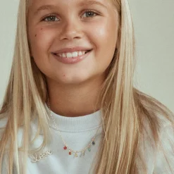 Kids Collection Gold & Enamel Tiny Happy Face Necklace