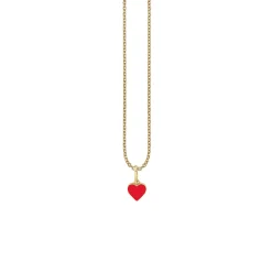 Kids Collection Gold & Enamel Mini Heart Charm Necklace