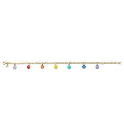 Kids Collection Gold & Enamel Tiny Happy Face Bracelet
