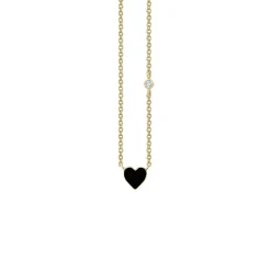 Kids Collection Gold & Enamel Mini Heart Necklace