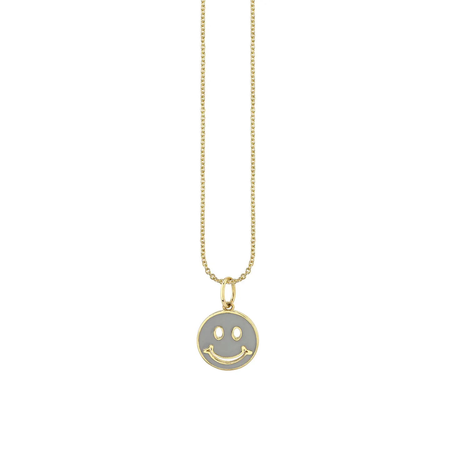 Kids Collection Gold & Enamel Happy Face Necklace