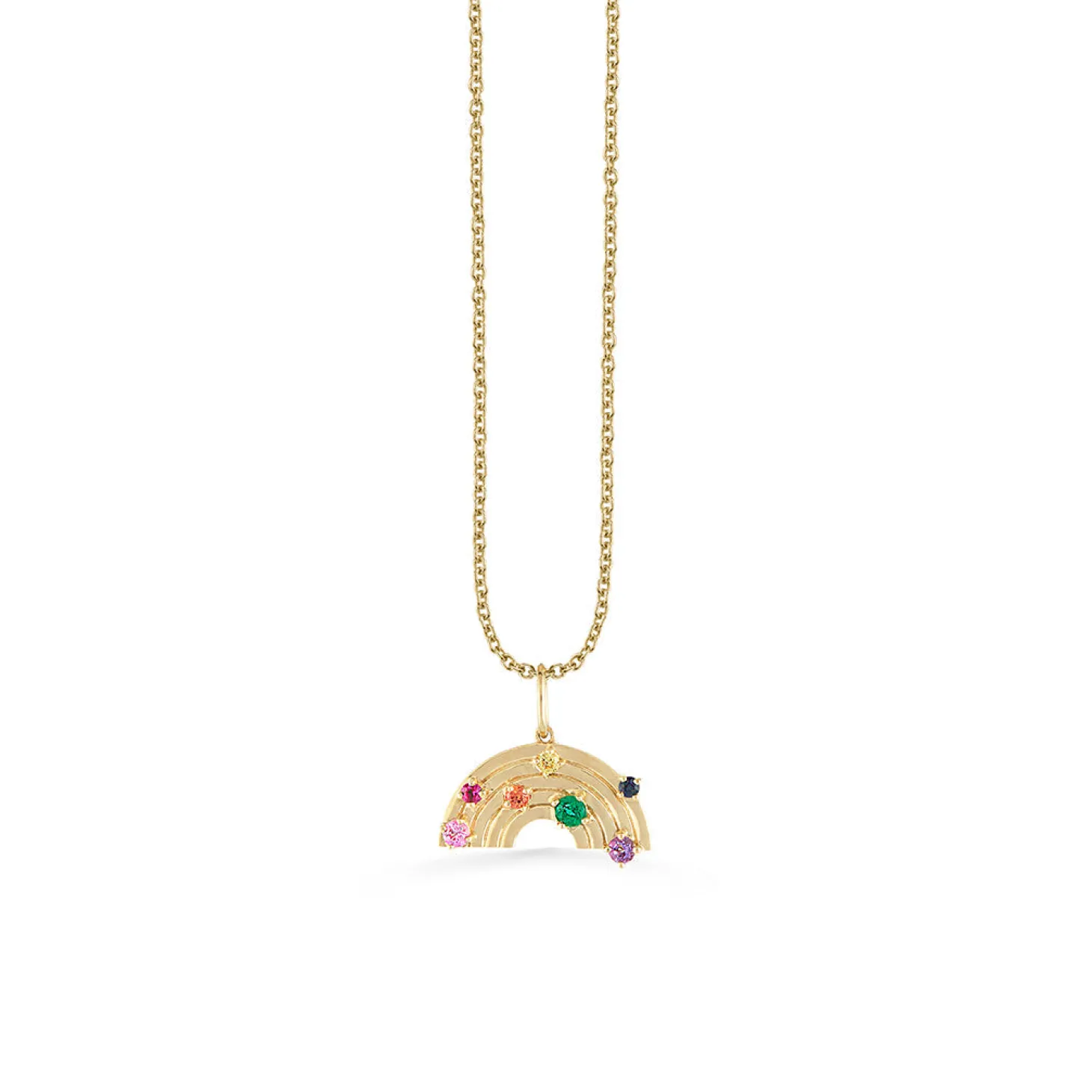 Kids Collection Gold & Gemstone Rainbow Necklace