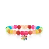 Kids Collection Gold & Rainbow Flower on Rainbow Jade