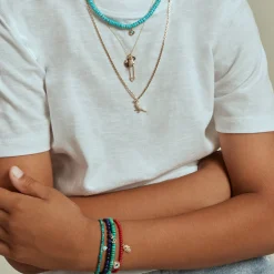 Kids Collection Gold & Rainbow Eye on Turquoise