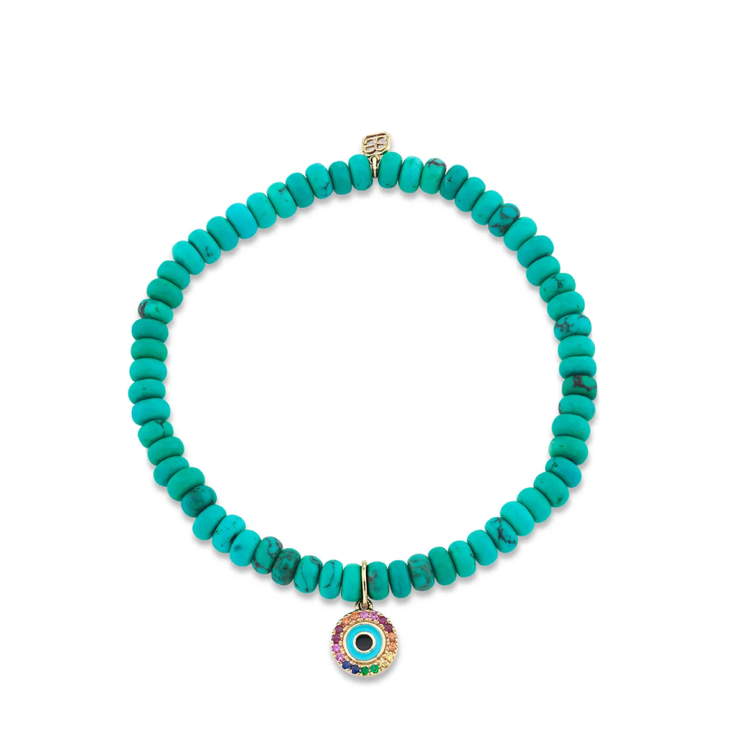 Kids Collection Gold & Rainbow Eye on Turquoise