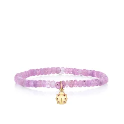 Kids Collection Gold & Ruby Ladybug on Light Pink Sapphire