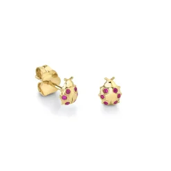 Kids Collection Gold & Ruby Tiny Ladybug Stud