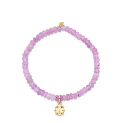 Kids Collection Gold & Ruby Ladybug on Light Pink Sapphire