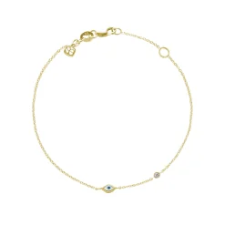 Kids Collection Gold Enamel Mini Eye Bracelet