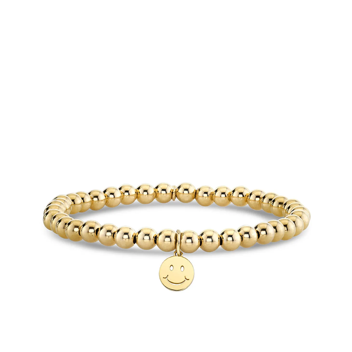 Kids Collection Pure Gold Happy Face on Gold Beads