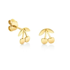 Kids Collection Pure Gold Tiny Cherry Stud
