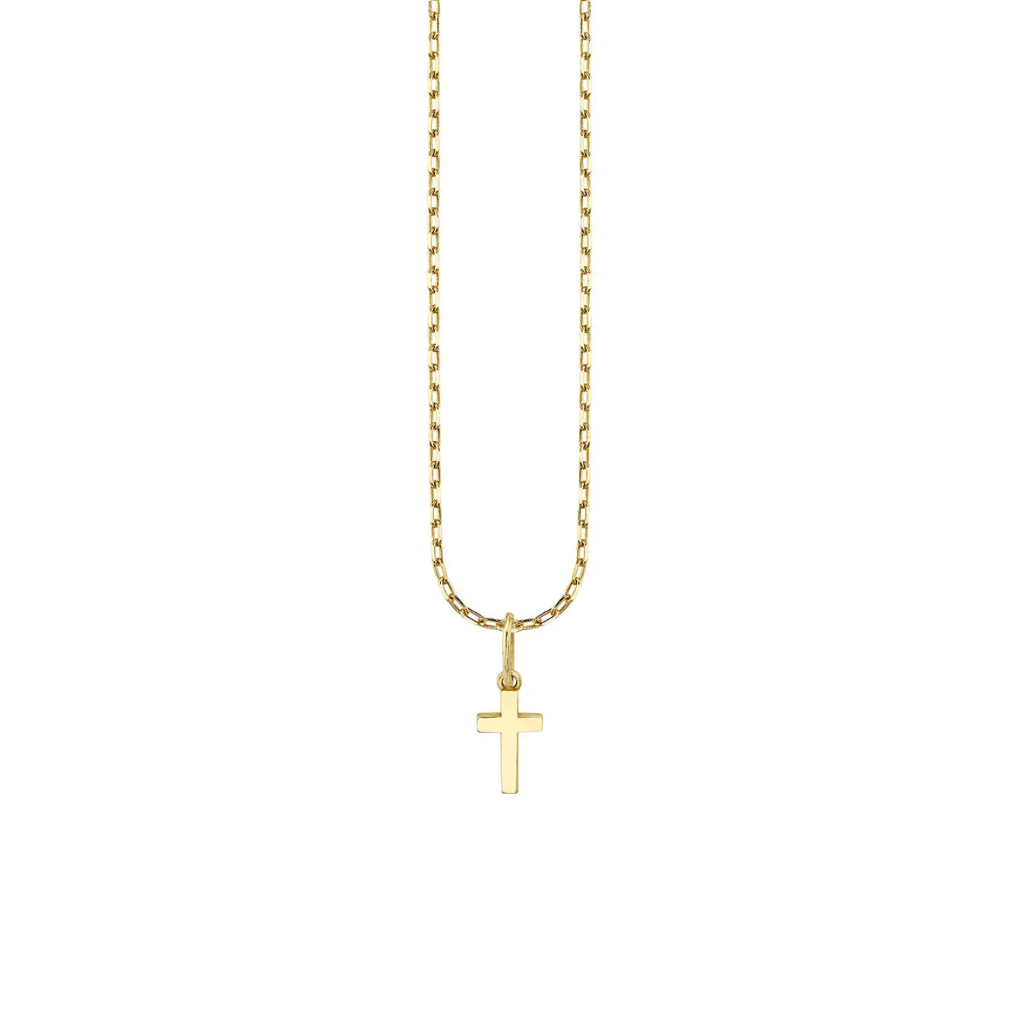 Kids Collection Pure Gold Tiny Cross Charm Necklace