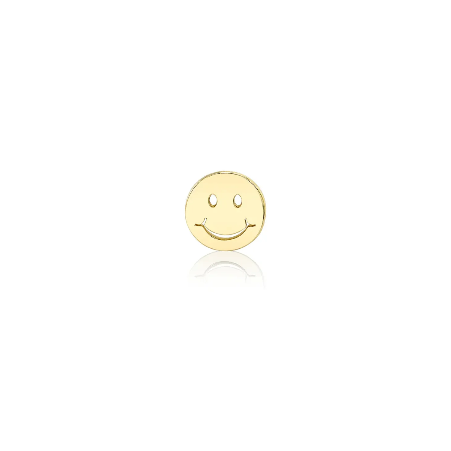 Kids Collection Pure Gold Tiny Happy Face Stud