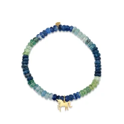 Kids Collection Pure Gold Tiny Unicorn on Kyanite