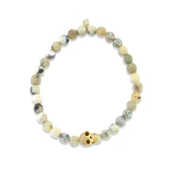 Men's Collection Diamond Skull on African Opal