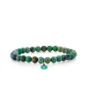 Men's Collection Gold & Diamond Tiny Carved Stone on Chrysocolla