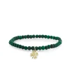 Men's Collection Gold & Diamond Small Clover on Malachite