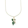 Men's Collection Gold & Diamond Emerald Multi-Charm Necklace