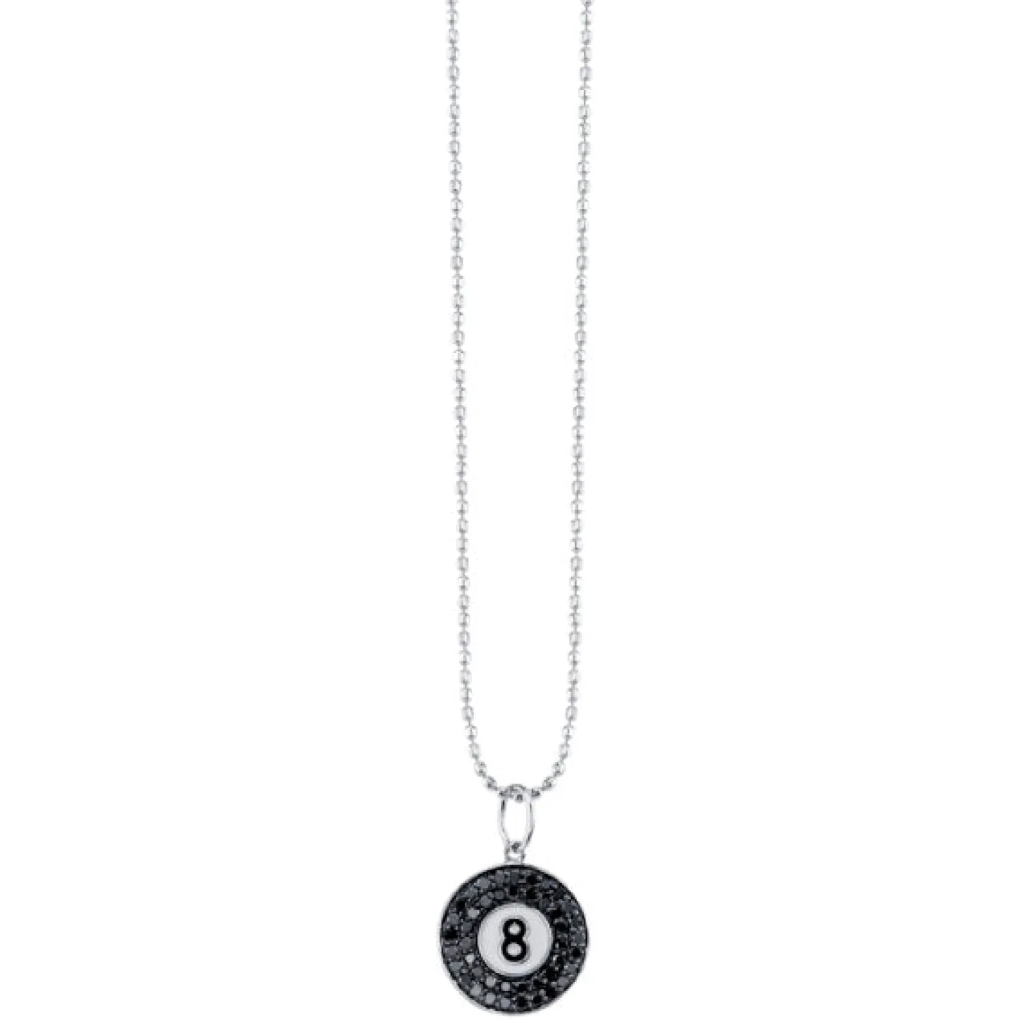 Men's Collection Gold & Diamond Small Ball 8 Necklace
