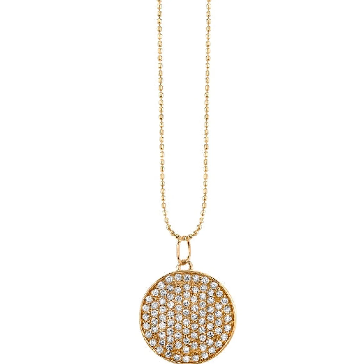 Men's Collection Gold & Diamond Medium Disc Charm