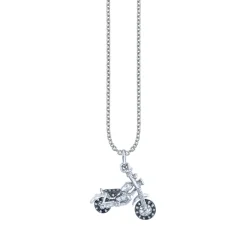 Men's Collection Gold & Diamond Motorcycle Charm