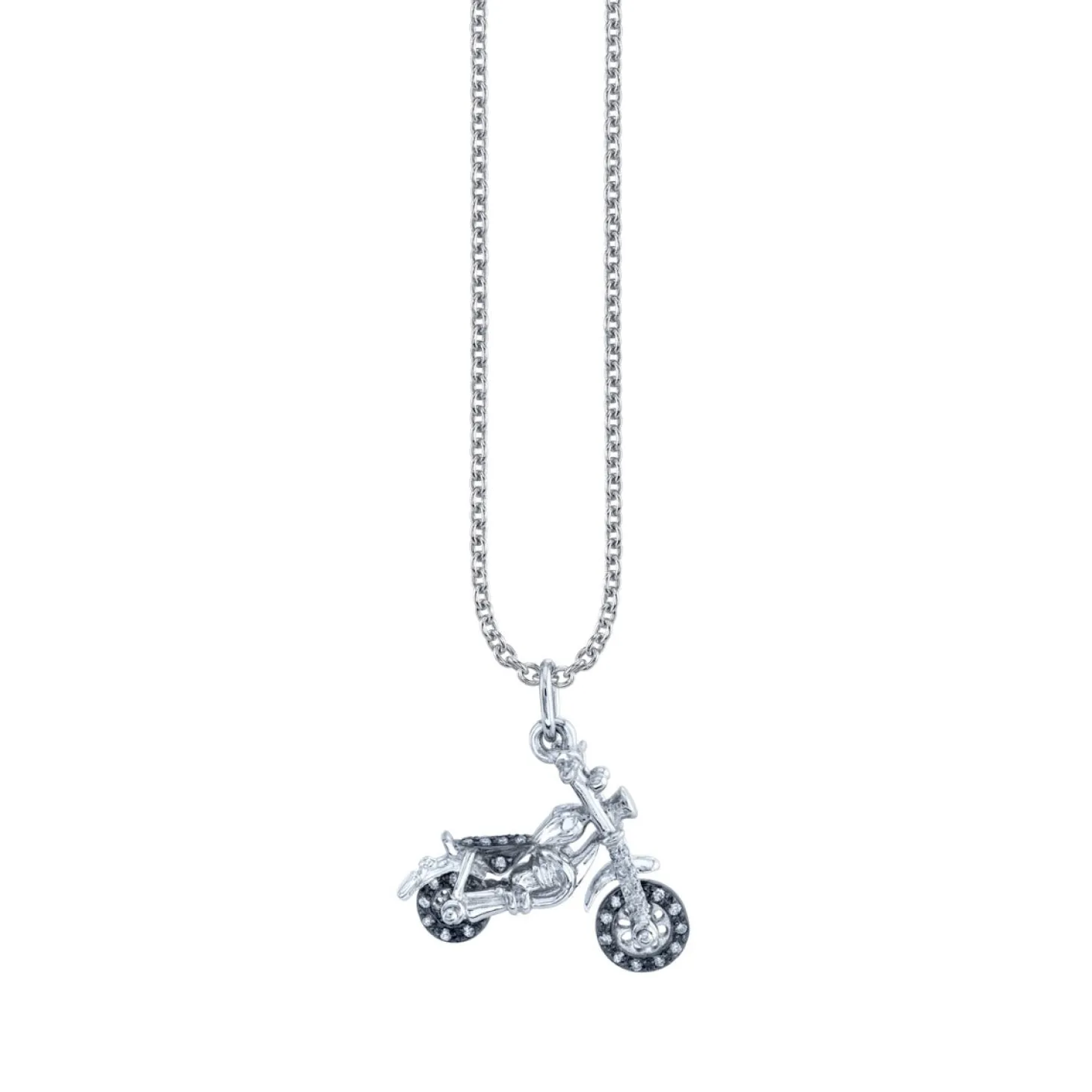 Men's Collection Gold & Diamond Motorcycle Charm