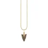 Men's Collection Gold & Diamond Small Carved Arrowhead Charm