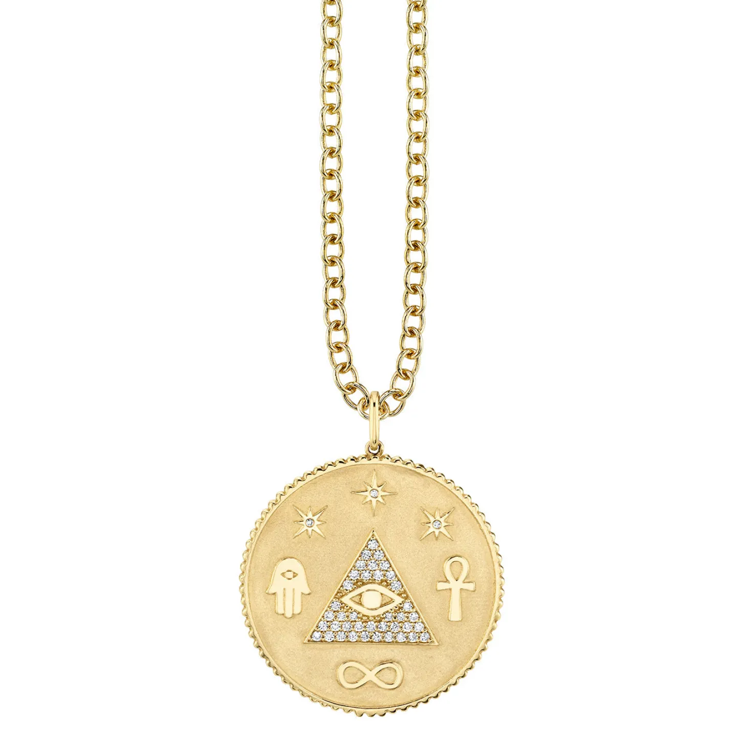Men's Collection Gold & Diamond Egyptian Coin