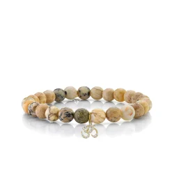Men's Collection Gold & Diamond OM on African Opal