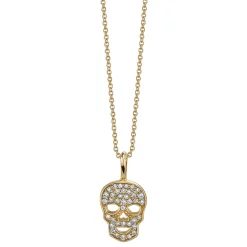 Men's Collection Gold & Diamond Mini Skull Charm