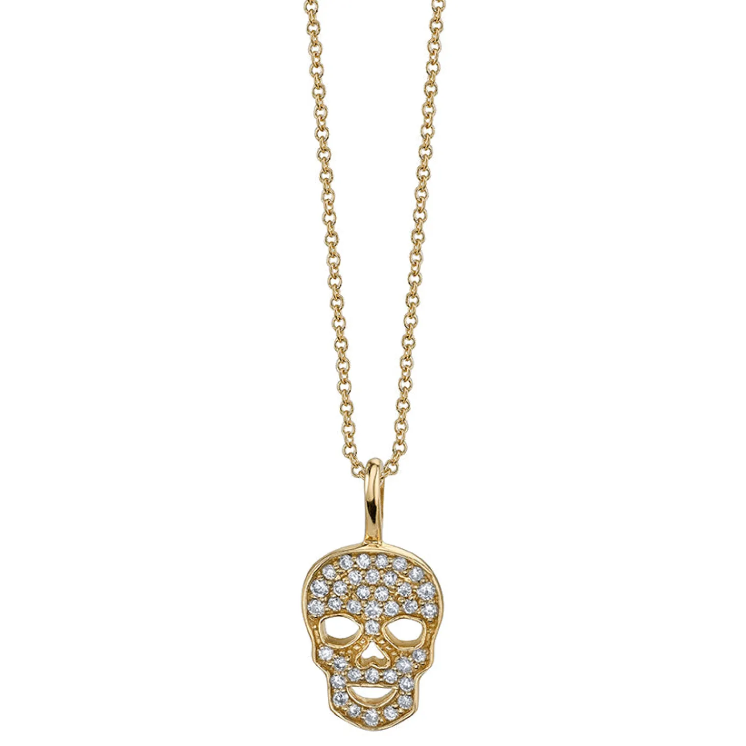 Men's Collection Gold & Diamond Mini Skull Charm