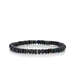 Men's Collection Gold & Diamond Rondelle on Ethiopian Opal