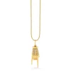 Men's Collection Gold & Diamond Small Mano Cornuto Necklace