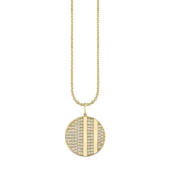 Men's Collection Gold & Diamond Disc Charm