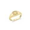Men's Collection Gold & Diamond Eye Icon Signet Ring
