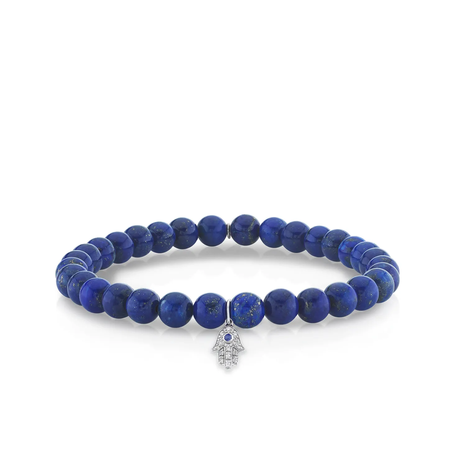 Men's Collection Gold & Diamond Hamsa on Lapis